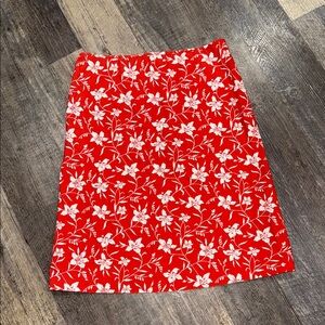 GAP Red and White A-Line Mini Skirt Casual Resort Wear